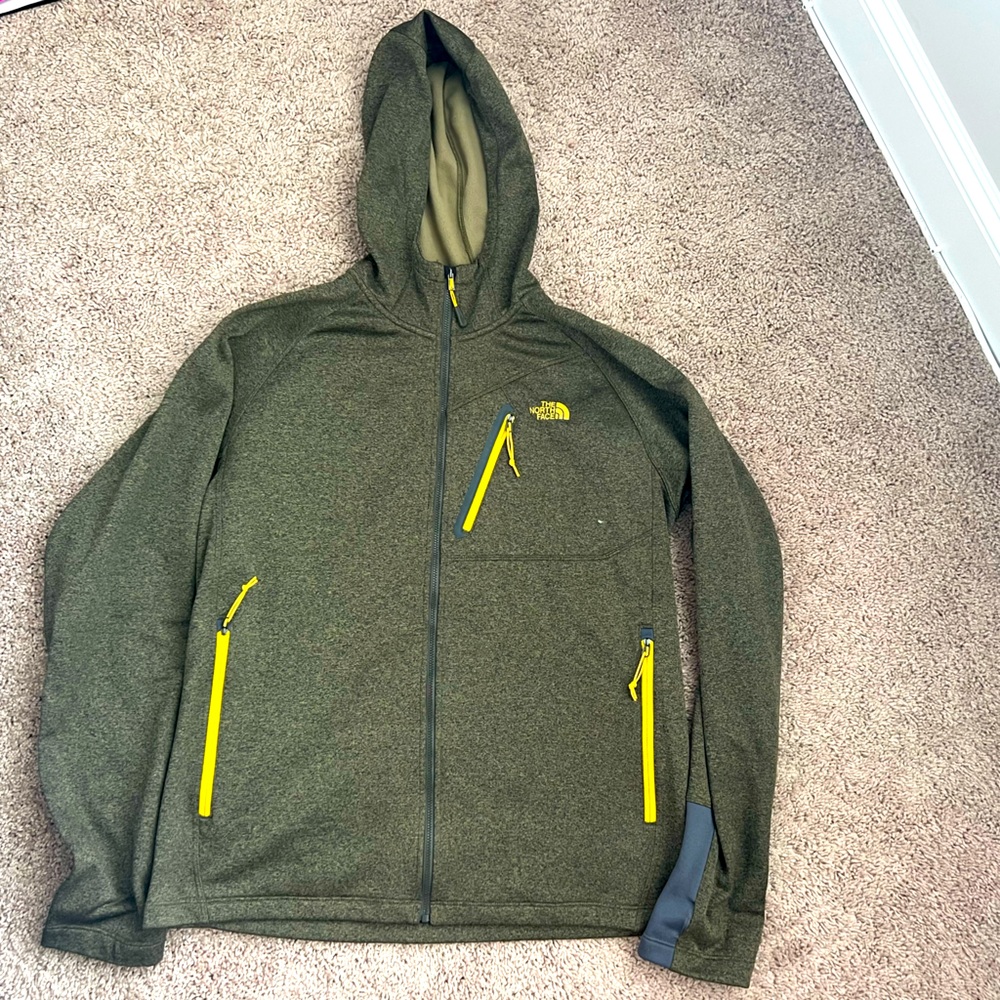 North Face fleece lined full zip hoodie